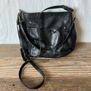 Black Leather Crossbody Bag